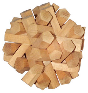 Thirty Notched Sticks - Pentagonal - Rough Wood